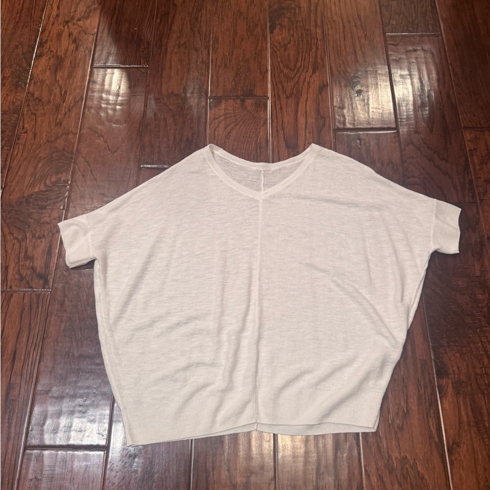 Chico's Light cream Linen Blouse - Picture 4 of 5